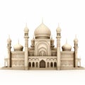 Detailed 3d Render Of Beige Ottoman Palace - Indian Pop Culture Inspired