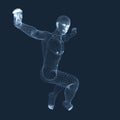 3D Model of Man. Human Body. Design Element. Vector Illustration Royalty Free Stock Photo
