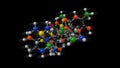A molecular model of a molecule with many different colored spheres (ai generated) Royalty Free Stock Photo