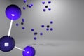 3D model of a molecule, atom, bond Royalty Free Stock Photo