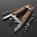3D model of Multitool bottle opener with additional functionality and accessories