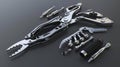 3D model of Multitool bottle opener with additional functionality and accessories