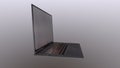 3d model laptop on white background