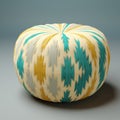 Turquoise, Yellow, And White Ottoman With Vray Tracing And Hopi Art Royalty Free Stock Photo