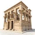 3D Model of the Philae Temple Isolated on White Background Royalty Free Stock Photo