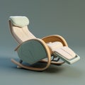 3d Model Reclining Lounge Chair In Minimalist Style