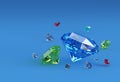 3d Model Shiny Diamond illustration 3d image Design Royalty Free Stock Photo