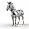 Free Download: Silver Zebra 3d Model With Metal Texture