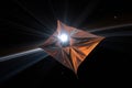 3d model of solar sail spacecraft in space