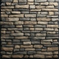 3d Stone Wall Chalk Art Model With Brown And Grey Colors Royalty Free Stock Photo