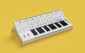 Synthesizer on yellow background