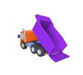 3D model of toy truck , illustration on a white background Royalty Free Stock Photo