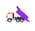 3D model of toy truck , illustration on a white background Royalty Free Stock Photo