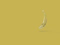 3d model. Transparent banana on a yellow background.