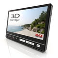 3D video player isolated on white background Royalty Free Stock Photo