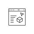 3d modeling, augmented reality, website icon. Element of augmented reality icon