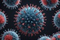 3d modell of virus organism
