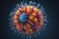 3d modell of virus organism