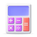 3D Modern Calculator Isolated