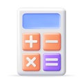 3D Modern Calculator Isolated
