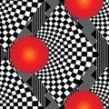 3d modern geometric checkered seamless pattern. Royalty Free Stock Photo