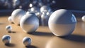 3D Modern glare reflection and shadow isolated different colored balls background art photography, AI generated Royalty Free Stock Photo