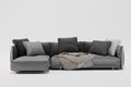 3d modern modular sofa on white background Royalty Free Stock Photo