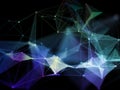 3D modern network communications science background with plexus design