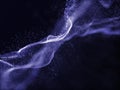 3D modern particle design with flowing cyber dots