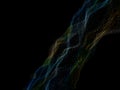 3D modern particle flow background with cyber dots