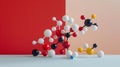 3D molecular models, invisible connections between atoms and molecules