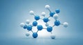 3d molecular structure model of chemical compound isolated on white background Royalty Free Stock Photo