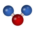 The 3D molecule of carbon dioxide. Royalty Free Stock Photo