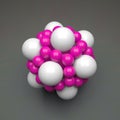 3D Molecule Structure. Futuristic Technology Style. 3D Vector illustration for Science, Technology, Marketing, Presentation.