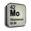 3d Molybdenum element Royalty Free Stock Photo