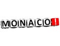 3D Monaco Button Click Here Block Text Royalty Free Stock Photo