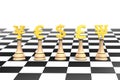 3D money chess with golden currency symbol Royalty Free Stock Photo