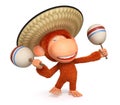 3d monkey costs in a sombrero