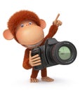 3d monkey photographer