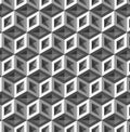 3d monochrome background with cubes. Royalty Free Stock Photo