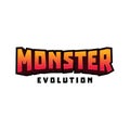 3D monster evolution writing vector Royalty Free Stock Photo