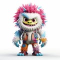 High-quality 3d Monster Fashion With English Ipa On White Background