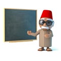 3d Moroccan teaches at the blackboard