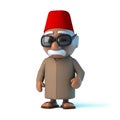 3d Moroccan wearing a fez