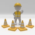 3D Morph Man Builder with hazard cones