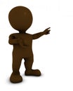3D Morph Man Presenting Royalty Free Stock Photo