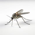 3d Mosquito On White Background - Rendered In Cinema4d Royalty Free Stock Photo