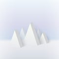 3d mountain, snow graphic geometric