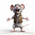Vibrant Animated Mouse Character In Detailed Hyperrealistic Style