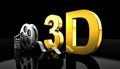 3d movie concept Royalty Free Stock Photo